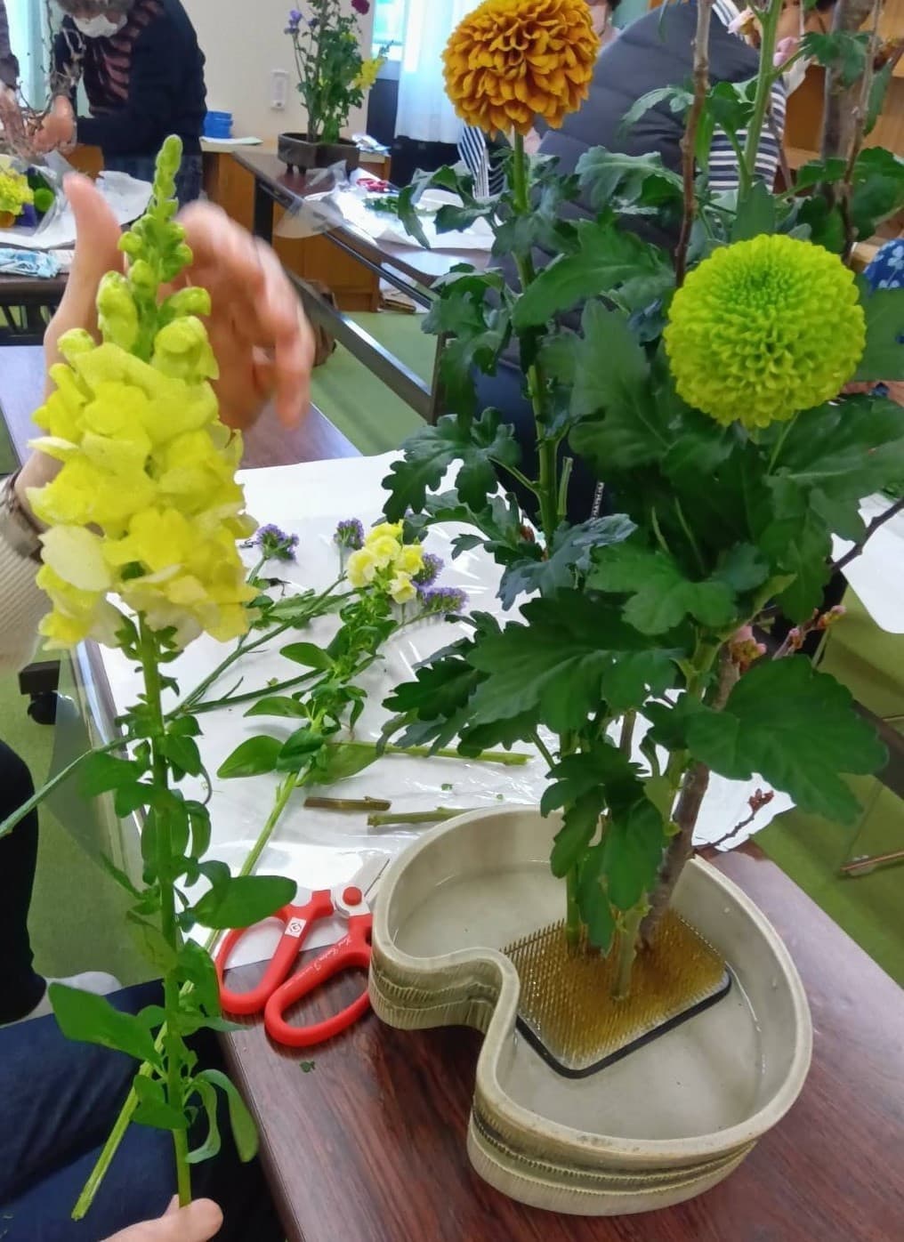 生け花中の写真